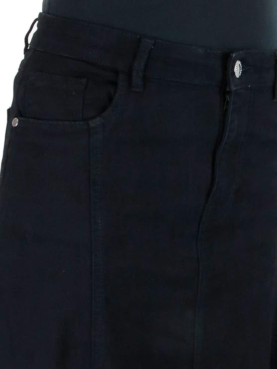 Women's Flared Stretch Denim Maxi Skirt TAC