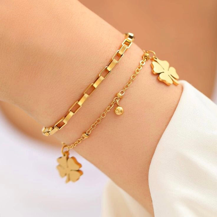 Sleek Leave Stainless Steel Bracelet TAC