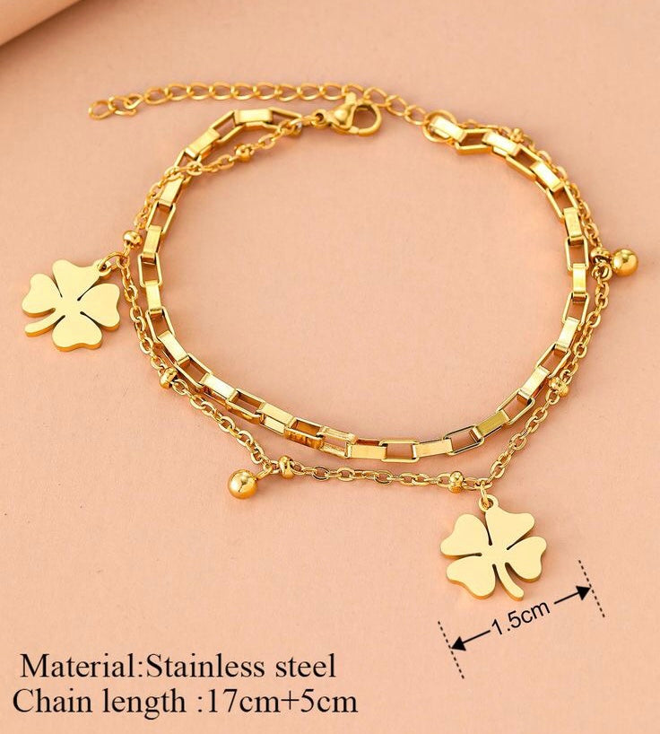 Sleek Leave Stainless Steel Bracelet TAC