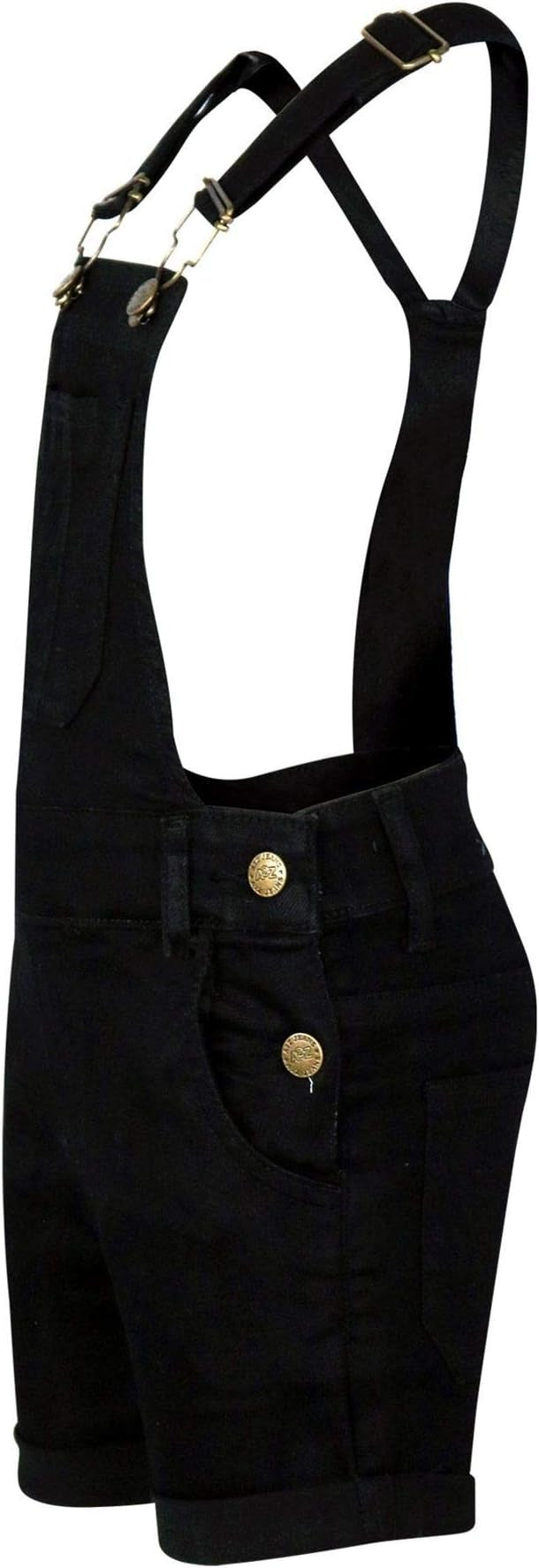 Kids Girls Dungaree Shorts Denim Stretch Jeans Jumpsuit Playsuit All In One TAC