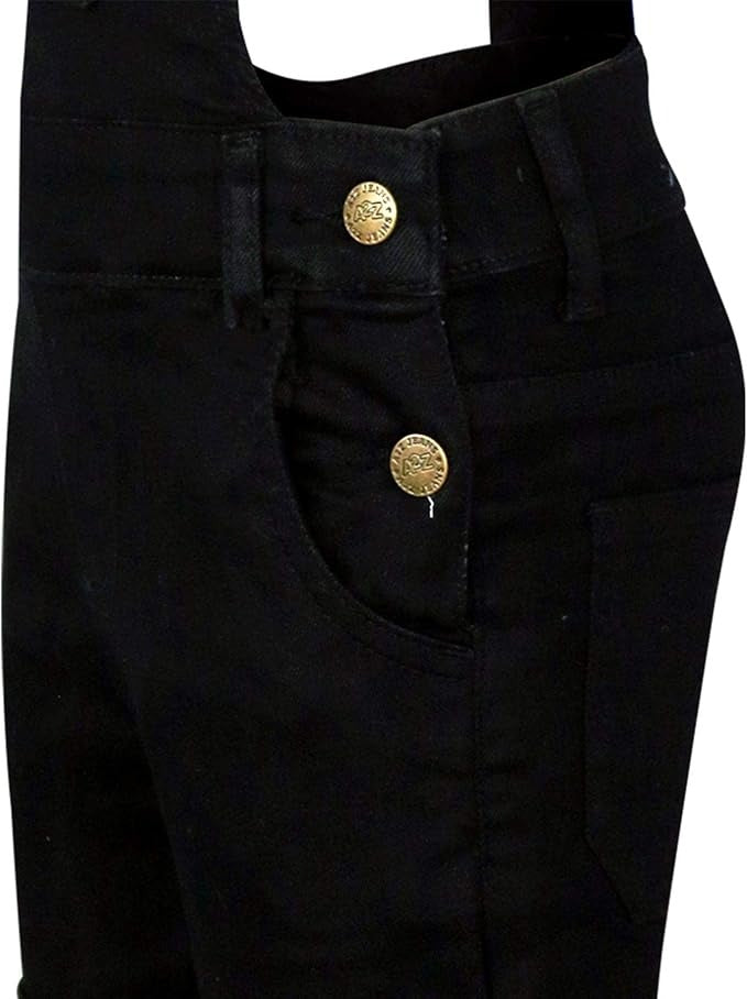Kids Girls Dungaree Shorts Denim Stretch Jeans Jumpsuit Playsuit All In One TAC