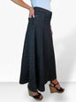 Women's Flared Stretch Denim Maxi Skirt TAC