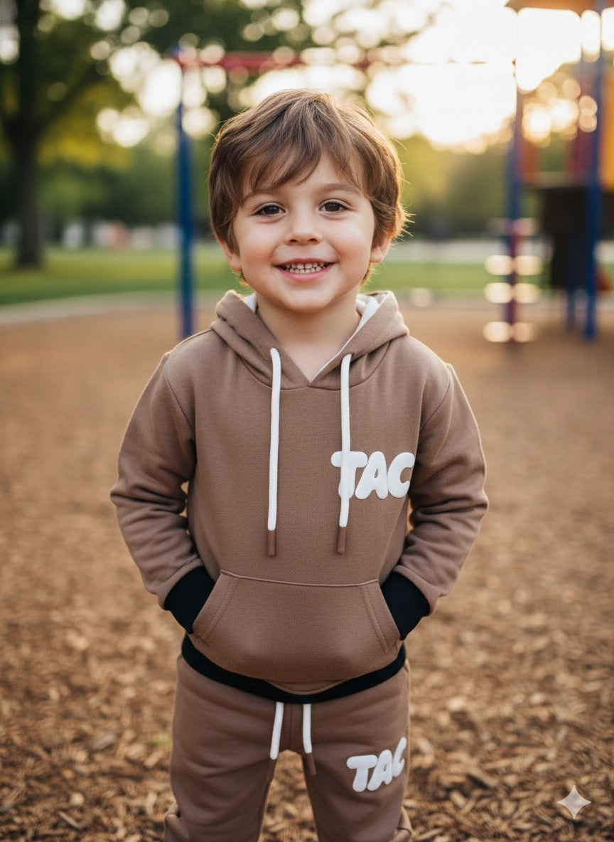TAC Kids Brown Hoodie Set TAC
