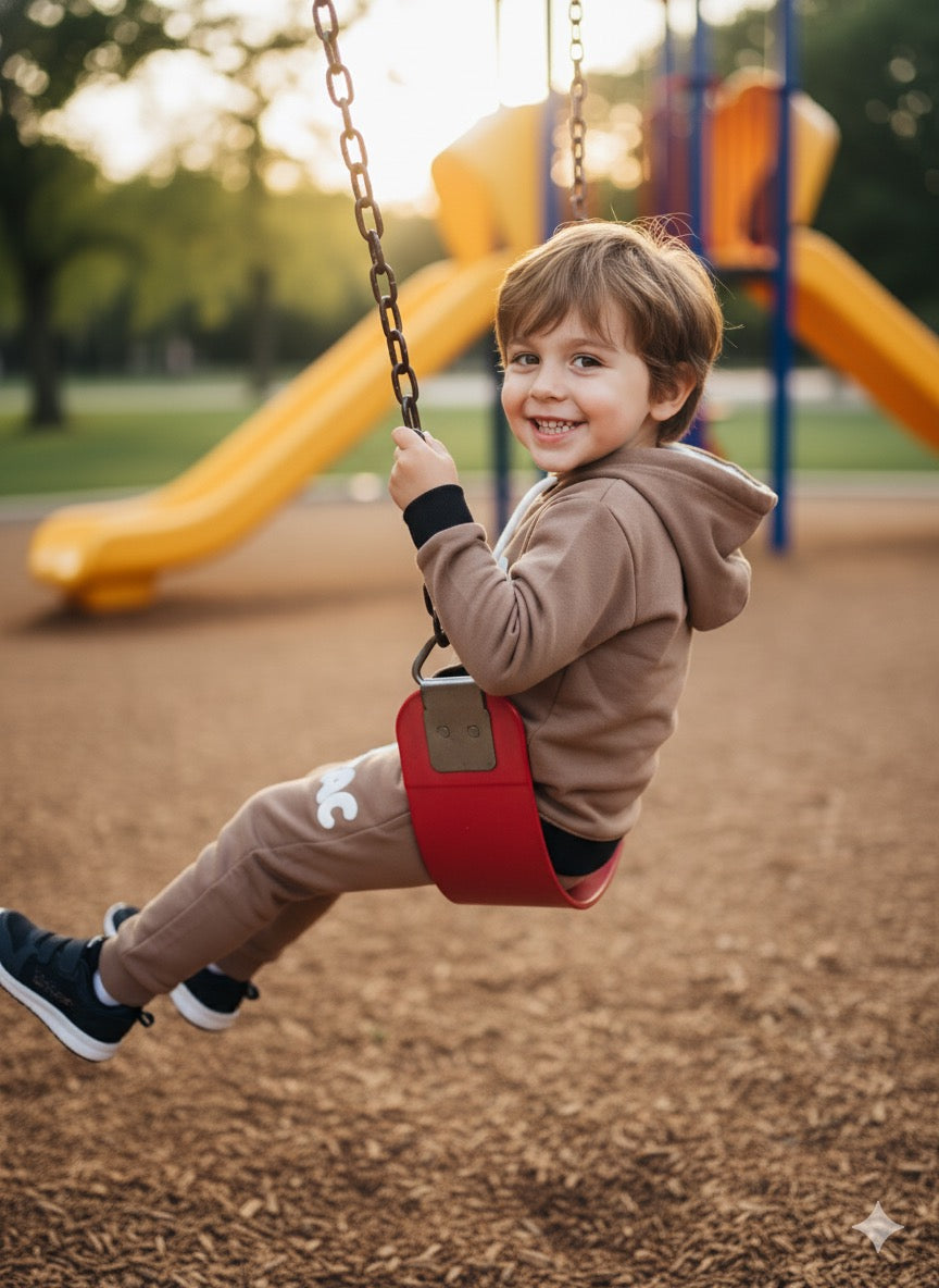 TAC Kids Brown Hoodie Set TAC