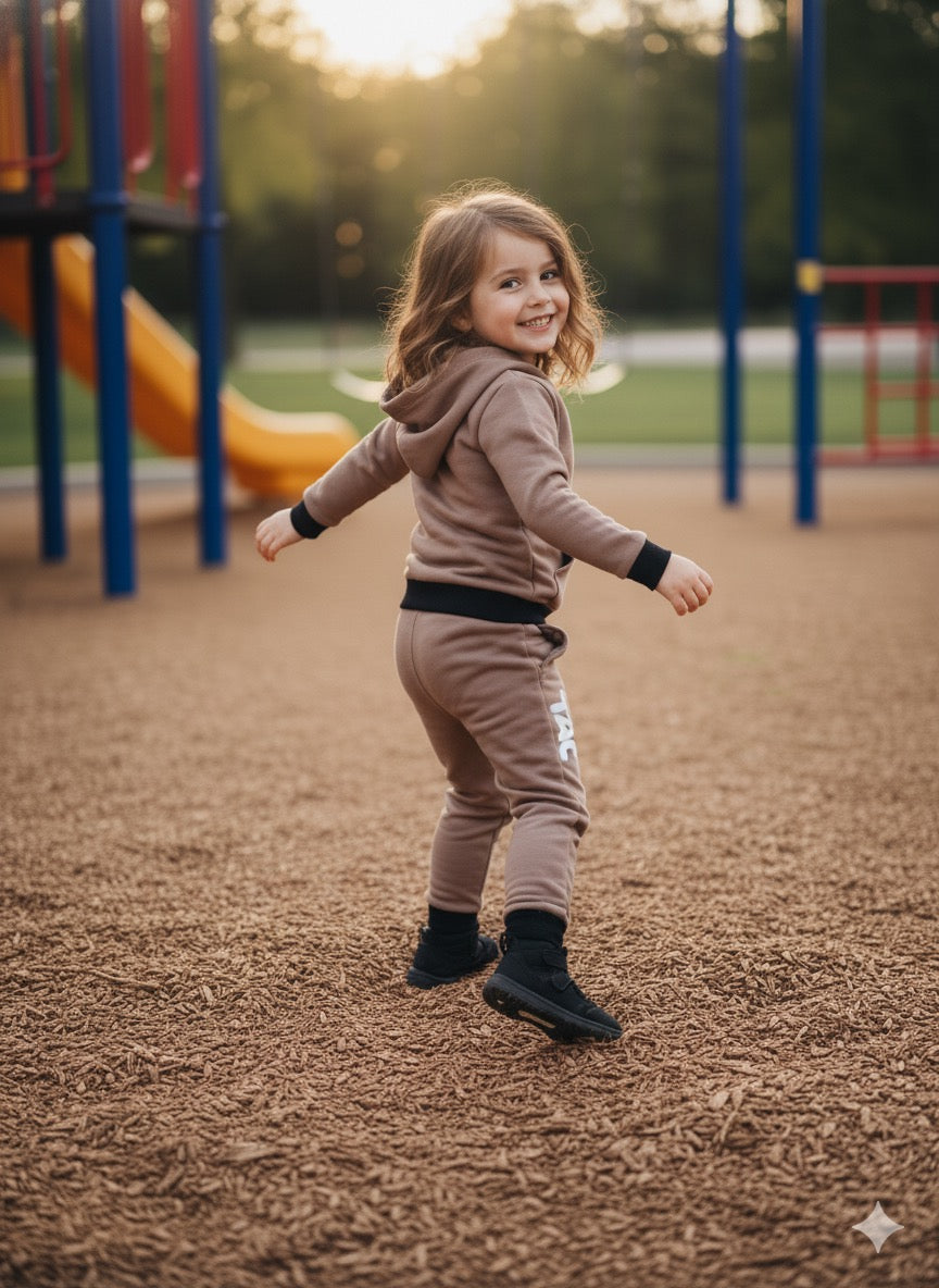 TAC Kids Brown Hoodie Set TAC