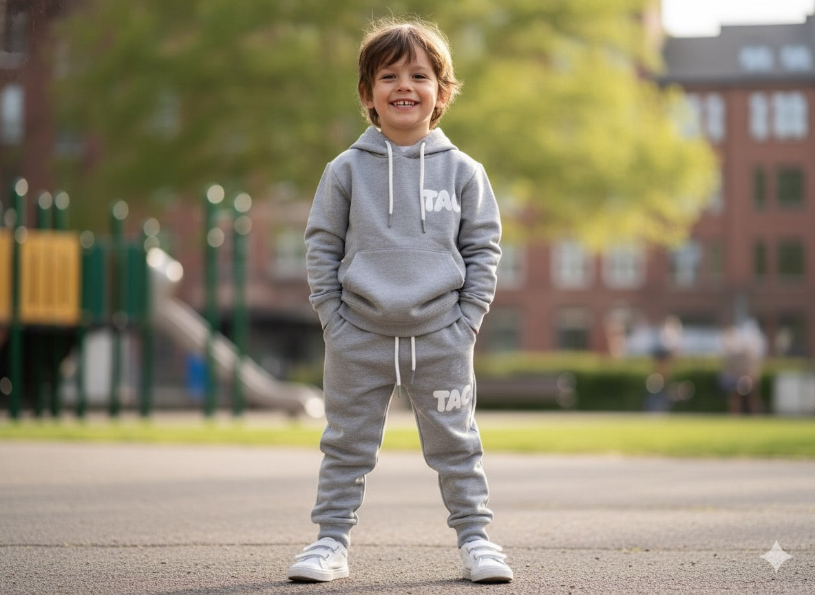TAC Kids Grey Hoodie Set TAC