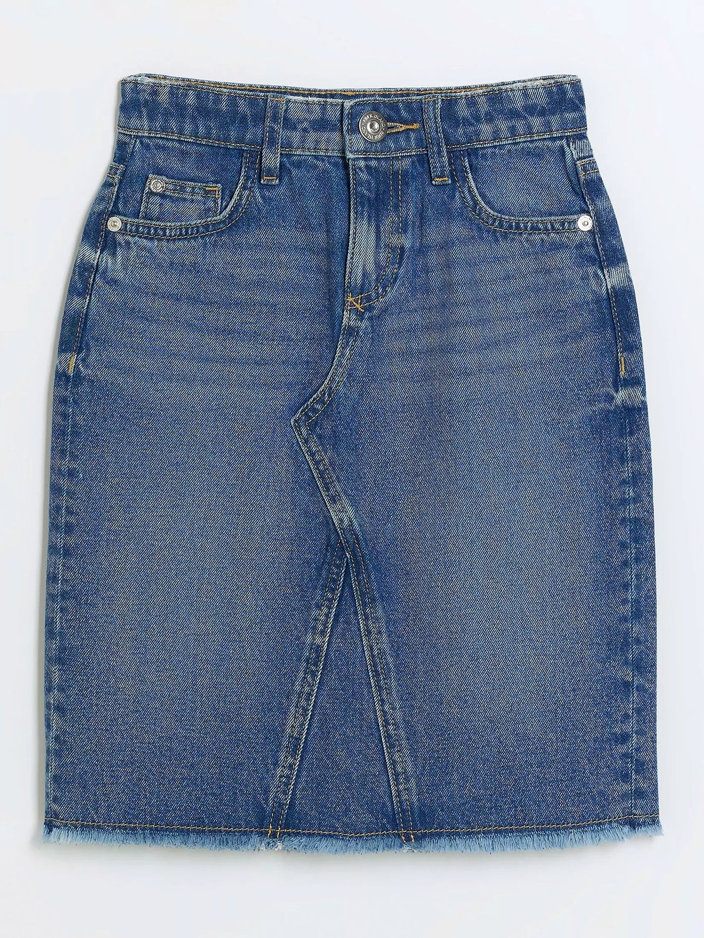 Fashion Baby Girl Jean Skirt - Asymmetric Denim Skirt for Toddlers and Teens TAC